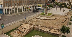 Achados arqueológicos no centro do rio