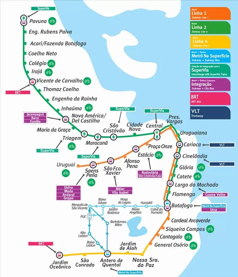 2018 07 26 Metro no Rio de Janeiro entenda como funciona mapa 1