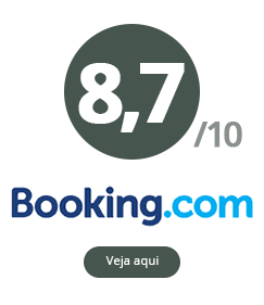 Avaliação 8,7 / 10 no Booking.com